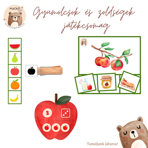 Gyümölcsök és zöldségek játékcsomag - játék & sport - készségfejlesztő és logikai játék - logikai játékok - Meska.hu