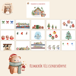 Kismackók téli csendeskönyve, Játék & Sport, Készségfejlesztő és Logikai játék, Oktató játékok, Fotó, grafika, rajz, illusztráció, MESKA