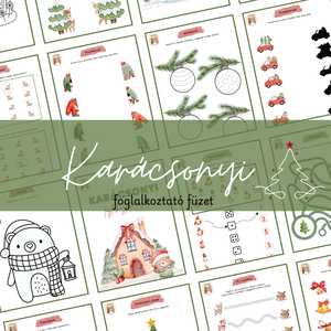 Karácsonyi foglalkoztató füzet, Játék & Sport, Készségfejlesztő és Logikai játék, Oktató játékok, Fotó, grafika, rajz, illusztráció, MESKA