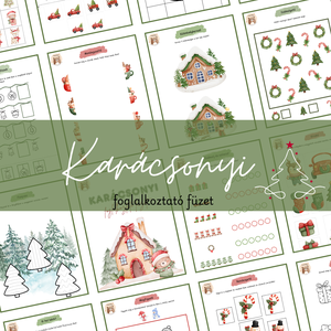 Karácsonyi foglalkoztató füzet - játék & sport - készségfejlesztő és logikai játék - oktató játékok - Meska.hu