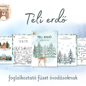 Téli erdő foglalkoztató füzet - játék & sport - készségfejlesztő és logikai játék - oktató játékok - Meska.hu