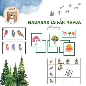 Madarak és fák napja játékcsomag - játék & sport - készségfejlesztő és logikai játék - oktató játékok - Meska.hu