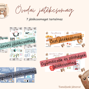 Óvodai játékcsomag - játék & sport - készségfejlesztő és logikai játék - oktató játékok - Meska.hu