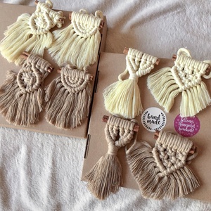 Chocolate Vanilla 8 db-os Makramé Karácsonyfadísz Szett, Otthon & Életmód, Dekoráció, Fali és függő dekoráció, Függődísz, Csomózás, MESKA