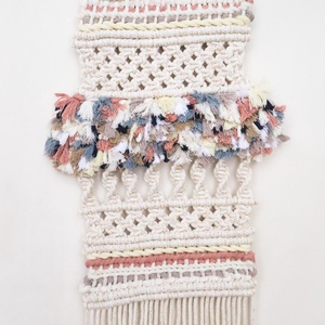Macraweave minimal boho falidísz, Otthon & Életmód, Dekoráció, Fali és függő dekoráció, Függődísz, Csomózás, Újrahasznosított alapanyagból készült termékek, MESKA