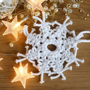 White Snowflakes 4 db-os karácsonyfadísz szett - karácsony - karácsonyi lakásdekoráció - karácsonyfadíszek - Meska.hu