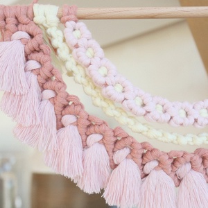 Rózsaszín Virágos Falidísz - otthon & életmód - dekoráció - fali és függő dekoráció - függődísz - Meska.hu