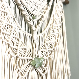 Bohém dekor kerámia ginkgo levéllel (M) makramé fali dekor - otthon & életmód - dekoráció - fali és függő dekoráció - álomfogó - Meska.hu