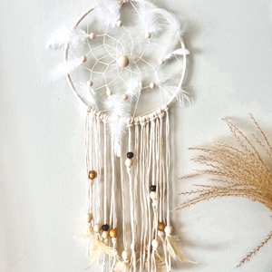 �lomfogó tollakkal  - otthon & életmód - dekoráció - fali és függő dekoráció - álomfogó - Meska.hu