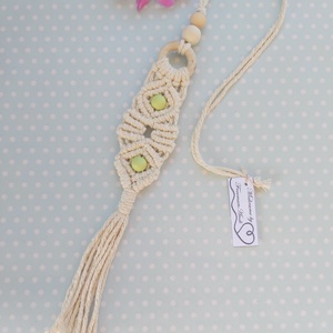 Makramé bohó nyaklánc, Ékszer, Nyaklánc, Hosszú nyaklánc, Csomózás, Újrahasznosított alapanyagból készült termékek, MESKA