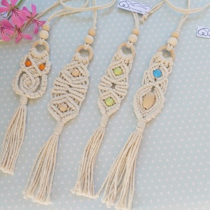 Makramé bohó nyaklánc - ékszer - nyaklánc - hosszú nyaklánc - Meska.hu