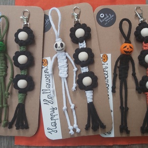 Makramé Halloween szett - táska & tok - kulcstartó & táskadísz - táskadísz - Meska.hu Makramé Halloween szett - táska & tok - kulcstartó & táskadísz - táskadísz - Meska.hu