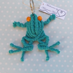 Békás makramé kulcstartó vagy táskadísz - táska & tok - kulcstartó & táskadísz - táskadísz - Meska.hu