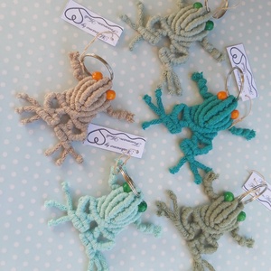 Békás makramé kulcstartó vagy táskadísz - táska & tok - kulcstartó & táskadísz - táskadísz - Meska.hu