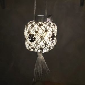 Makramé jégkocka lámpácska - Meska.hu