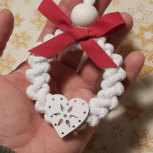 Makramé karácsonyi dísz - Meska.hu