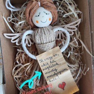 Üzenj egy angyalkával!!, Otthon & Életmód, Dekoráció, Dísztárgy, Csomózás, Újrahasznosított alapanyagból készült termékek, MESKA