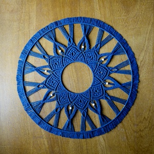 Makramé mandala falidísz - Meska.hu