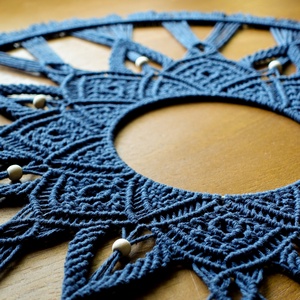 Makramé mandala falidísz - otthon & életmód - dekoráció - fali és függő dekoráció - falra akasztható dekor - Meska.hu