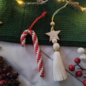 Karácsonyi díszek , Karácsony, Karácsonyi lakásdekoráció, Karácsonyfadíszek, Csomózás, MESKA