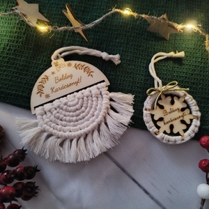 Karácsonyfa dísz , Karácsony, Karácsonyi lakásdekoráció, Karácsonyfadíszek, Csomózás, MESKA