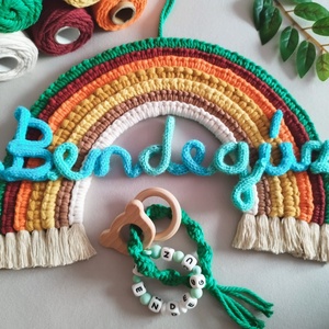 Makramé szivárvány  - Meska.hu