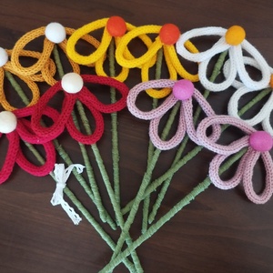 Drótra horgolt virág  - otthon & életmód - virágdekoráció - virágok - virágcsokor - Meska.hu