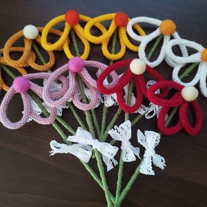 Drótra horgolt virág  - Meska.hu