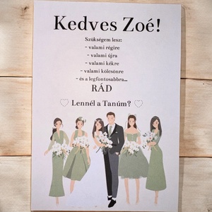Tanú felkérő, Esküvő, Meghívó & Kártya, Tanú felkérő, Fotó, grafika, rajz, illusztráció, MESKA