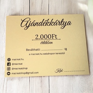 Ajándékkártya - 2 000 Ft, Karácsony, Karácsonyi ajándékozás, Karácsonyi képeslap, üdvözlőlap, ajándékkísérő, Fotó, grafika, rajz, illusztráció, MESKA