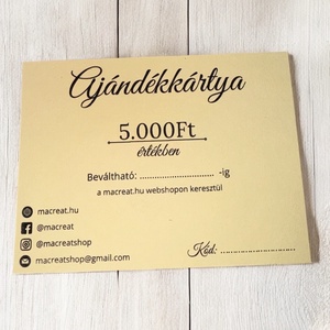 Ajándékkártya - 5 000 Ft, Karácsony, Karácsonyi ajándékozás, Karácsonyi képeslap, üdvözlőlap, ajándékkísérő, Fotó, grafika, rajz, illusztráció, MESKA