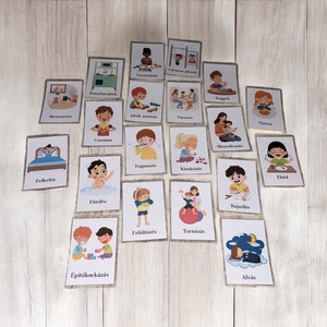 Napi rutinkártya, Játék & Sport, Készségfejlesztő és Logikai játék, Montessori szivárvány, Waldorf játékok, Fotó, grafika, rajz, illusztráció, MESKA