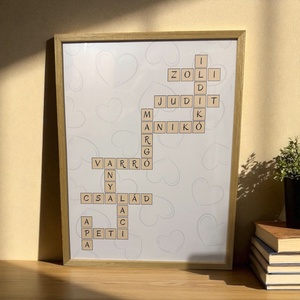 Scrabble kép, Otthon & Életmód, Dekoráció, Kép & Falikép, Táblakép, Fotó, grafika, rajz, illusztráció, MESKA
