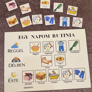Mágneses napi rutin tábla - Meska.hu