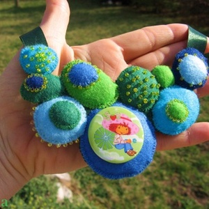 Lili és a szappanbuborékok, Ékszer, Nyaklánc, Varrás, Ékszerkészítés, MESKA