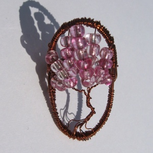 Cseresznyevirágzás - gyűrű - ékszer - gyűrű - statement gyűrű - Meska.hu