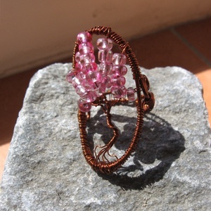 Cseresznyevirágzás - gyűrű - ékszer - gyűrű - statement gyűrű - Meska.hu