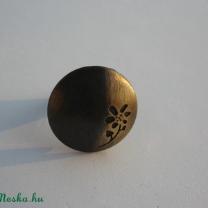 Virágos rézgyűrű - ékszer - gyűrű - statement gyűrű - Meska.hu