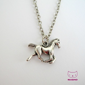 Lovas ezüst színű nyaklánc - Ló, Paci, Lovacska -  - Meska.hu