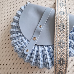 Kék horgolt oreo táska - táska & tok - kézitáska & válltáska - kézitáska - Meska.hu