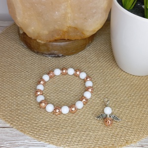 Rosegold ásvány karkötő - Meska.hu