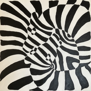 Vasarely nyomában: zebrák, Művészet, Festmény, Akril, Festészet, MESKA
