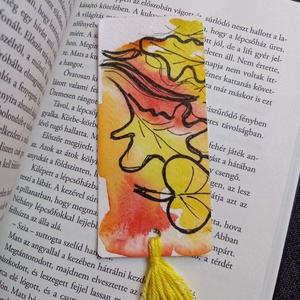 Akvarell könyvjelző, laminálva. - Meska.hu