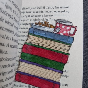 Akvarell könyvjelző, laminálva., Művészet, Festmény, Akvarell, Festészet, MESKA
