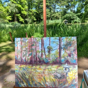 Füvészkertben - művészet - festmény - akril - Meska.hu