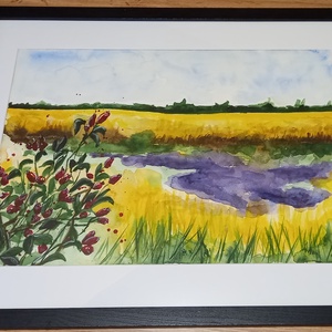 Csipkerózsa, Művészet, Festmény, Akvarell, Festészet, MESKA