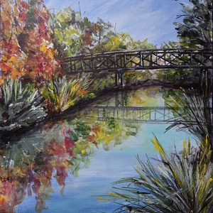 Ősz a Holt-Maroson, Művészet, Festmény, Akril, Festészet, MESKA