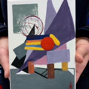 Piros teáskanna 2. - művészet - festmény - akril - Meska.hu