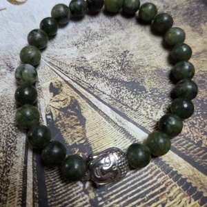 Kínai jade karkötő Buddha fejjel - Meska.hu