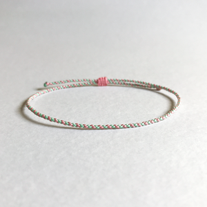 Rose - Mint karkötő (vékony) - inspired by Barbie, Ékszer, Karkötő, Fonott karkötő, Csomózás, MESKA